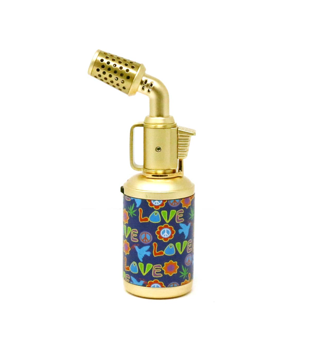 Scorch Torch - Peace Design w/ Gold Accents Blow Torch