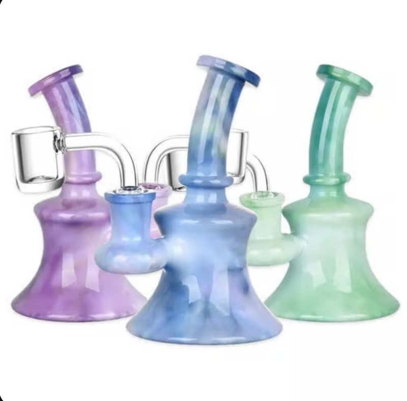 Jade Stone Texture Glass Mini Dab Rig