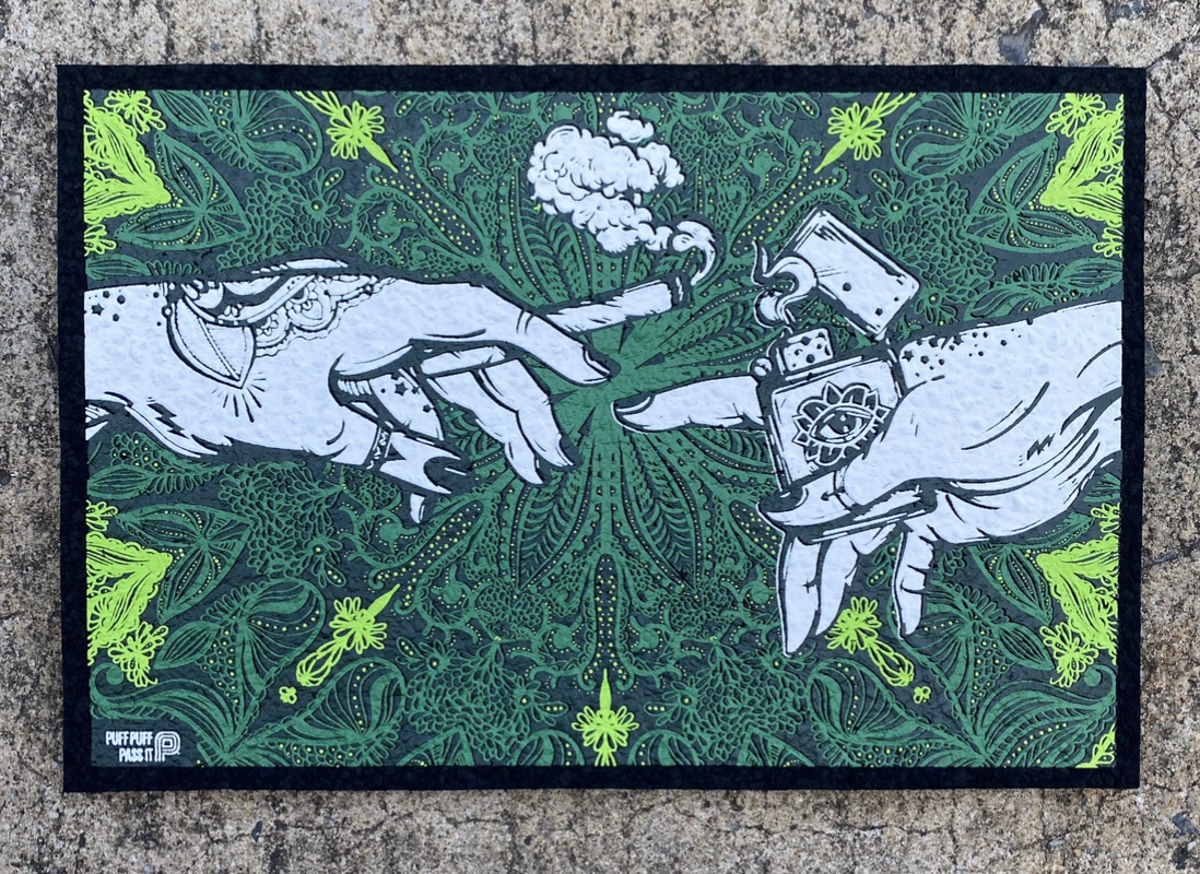 Puff Puff Pass It UV Moodmat - Green