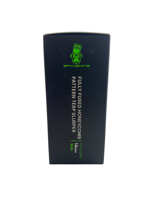Space King Fully Fused Honeycomb Pattern Terp Slurper (Black / Green)