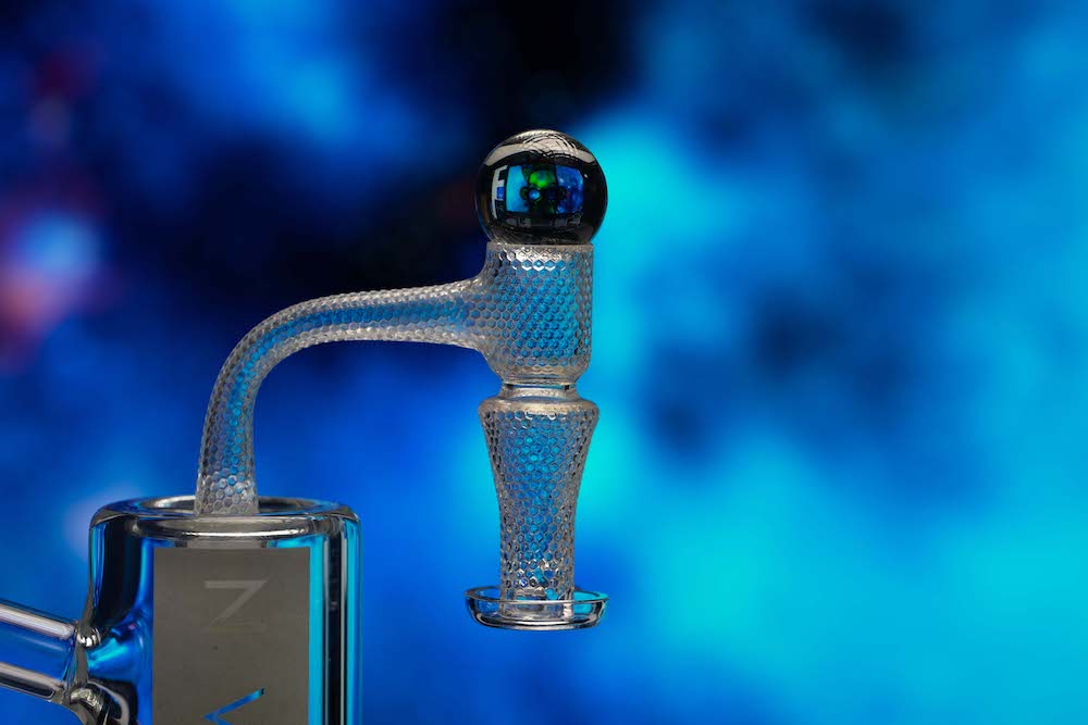 Space King Fully Fused Honeycomb Pattern Terp Slurper (Black / Green)