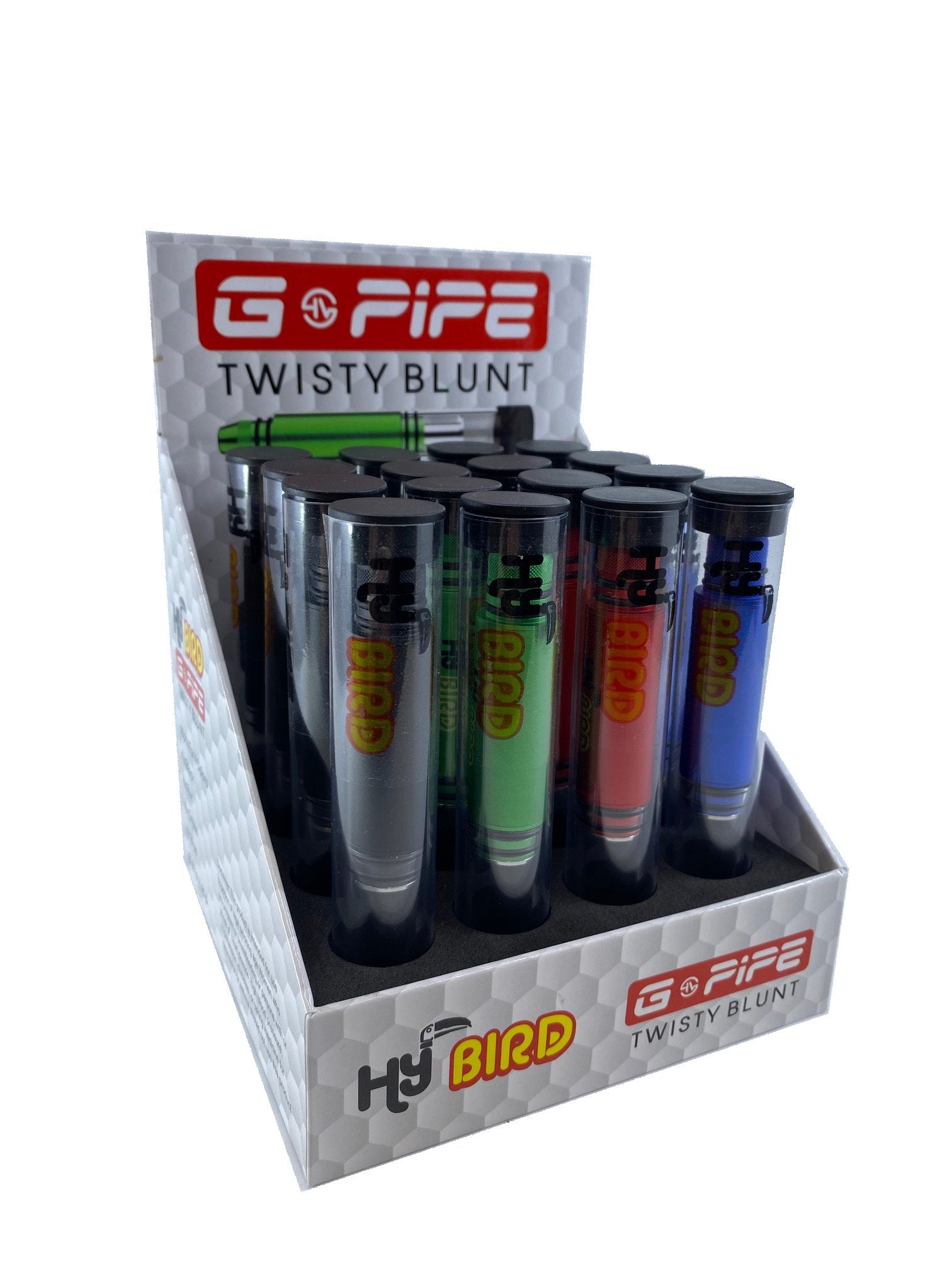 G-Pipe HyBird Glass Twist Blunt (Display of 16)