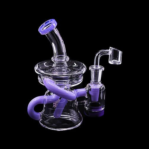 Crystal Glass Color Arm UFO Recycler Rig