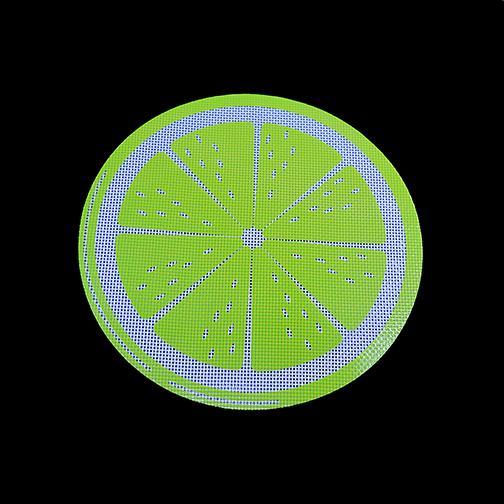 Round Silicone Dab Mat - Citrus