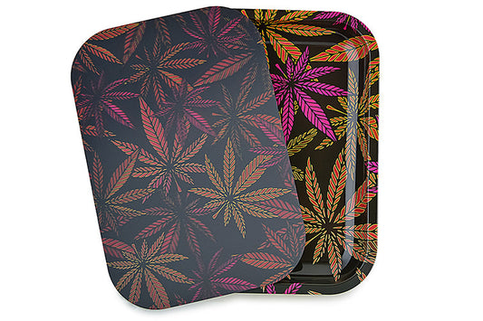 3D Holographic Metal Rolling Tray w/ Magnetic Lid (Design B4)