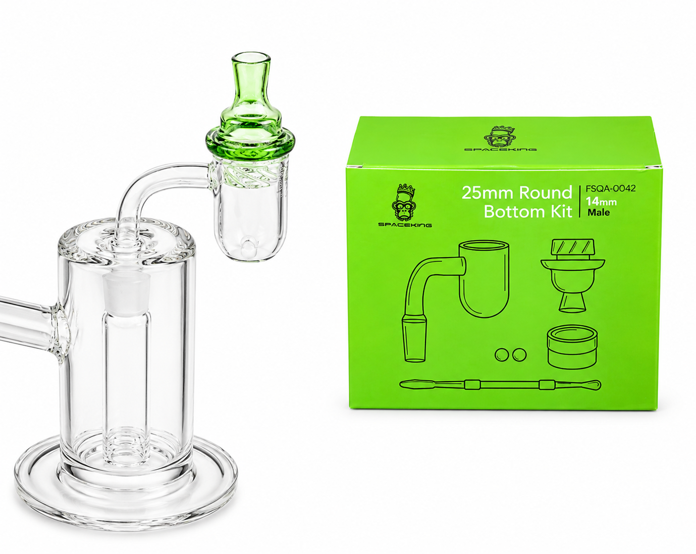 Space King 25mm Round Bottom Banger Kit (Neon Green)