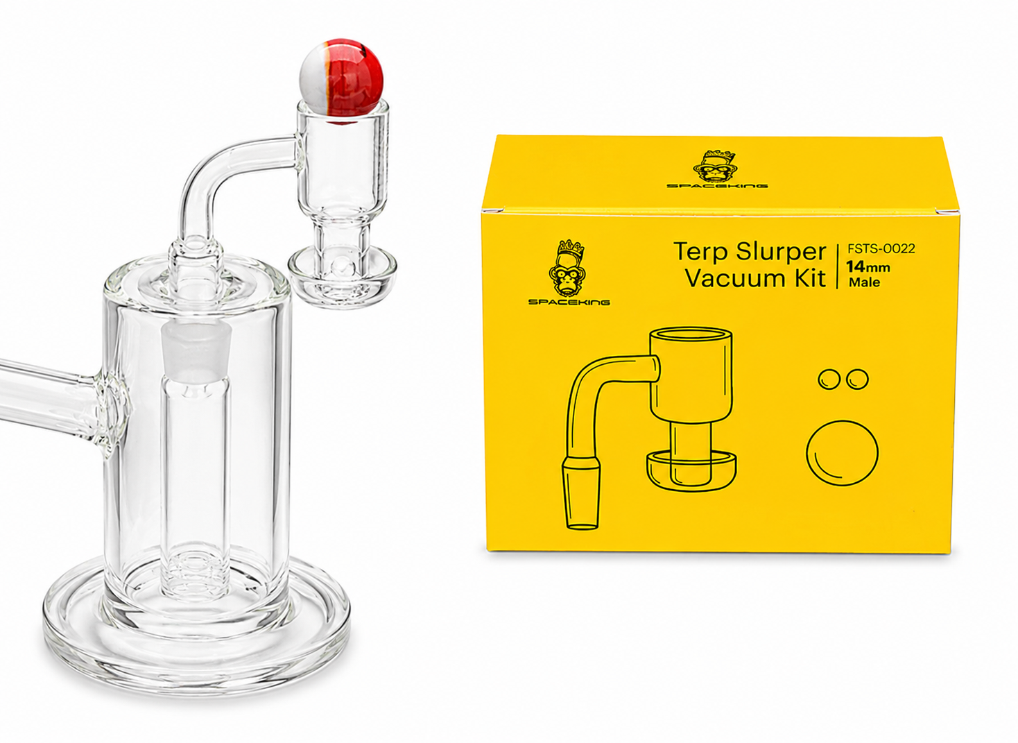 Space King Terp Slurper Vacuum Banger Kit (Yellow)