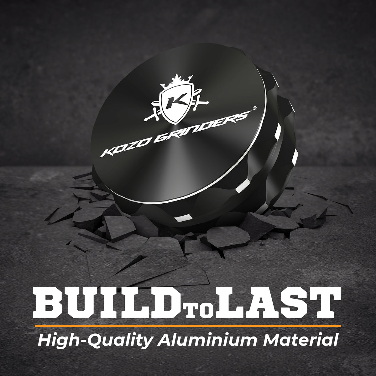 Kozo 2-Piece Non-Stick, Ceramic Coating 2.5" Aluminum Grinder