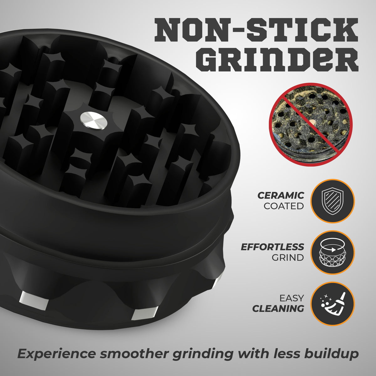 Kozo 2-Piece Non-Stick, Ceramic Coating 2.5" Aluminum Grinder