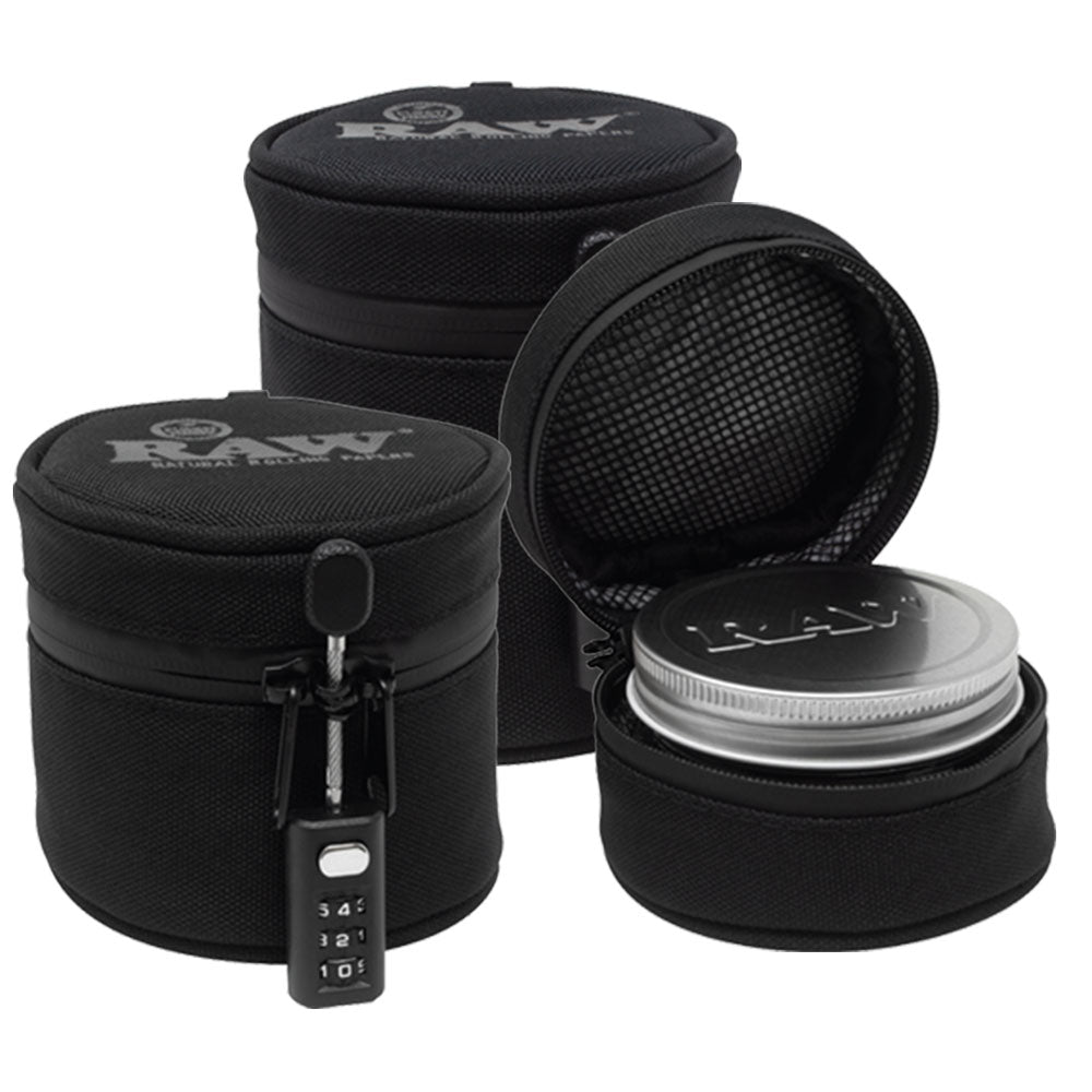 RAW Smell Proof Jar & Cozy w/ Lock, BDD Wholesale