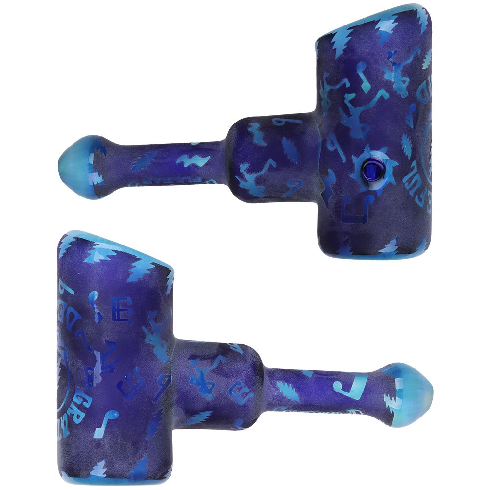 Grateful Dead x Pulsar Ethereal Music Etched Glass Hammer Bubbler - 5", BDD Wholesale