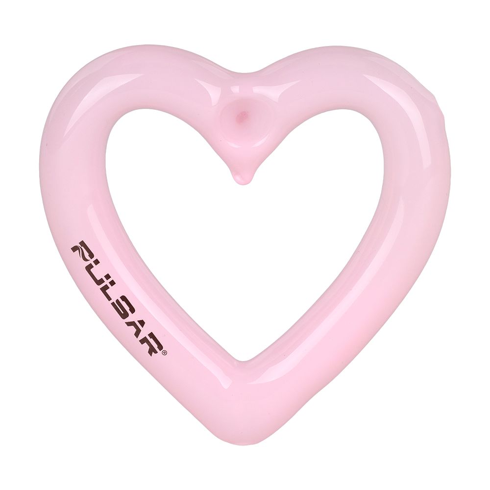 2PC SET - Pulsar Balloon Heart Glass Hand Pipe - 4.5" / Assorted Colors, BDD Wholesale