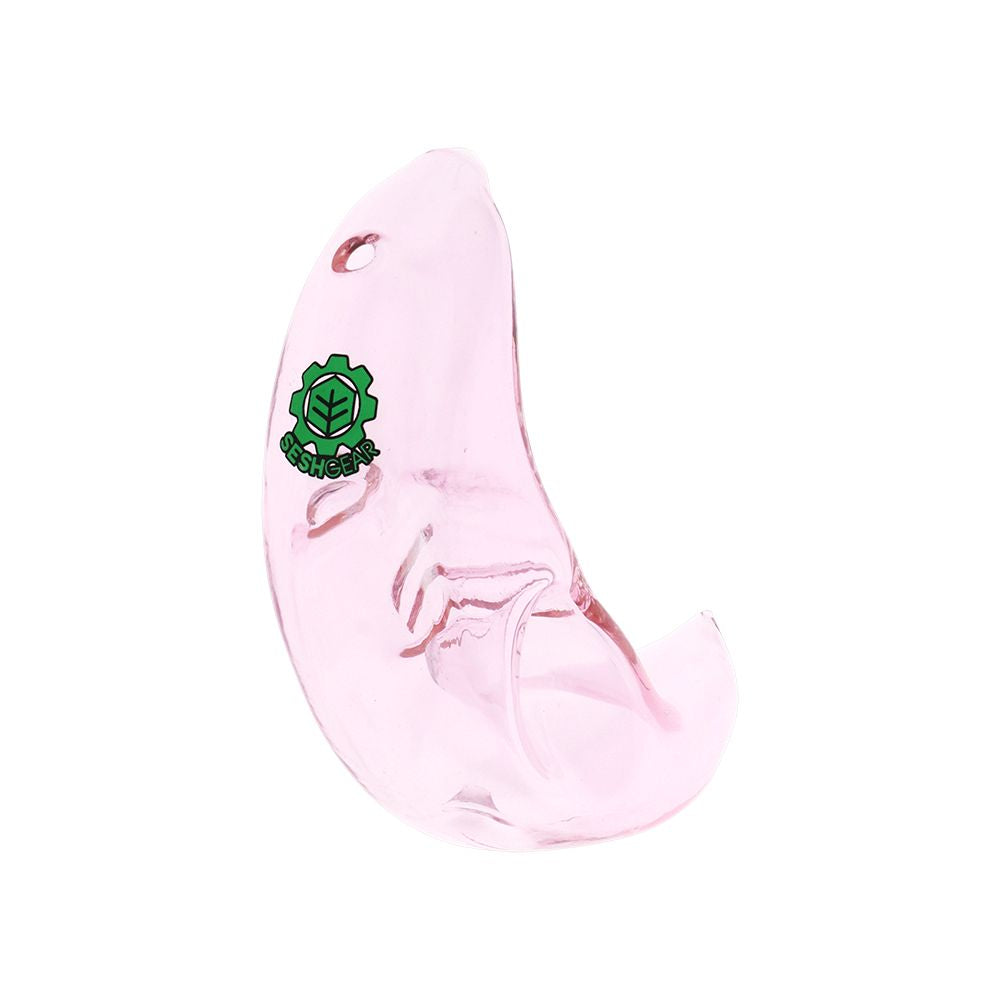 SeshGear Over the Moon Glass Hand Pipe - 3.75", BDD Wholesale