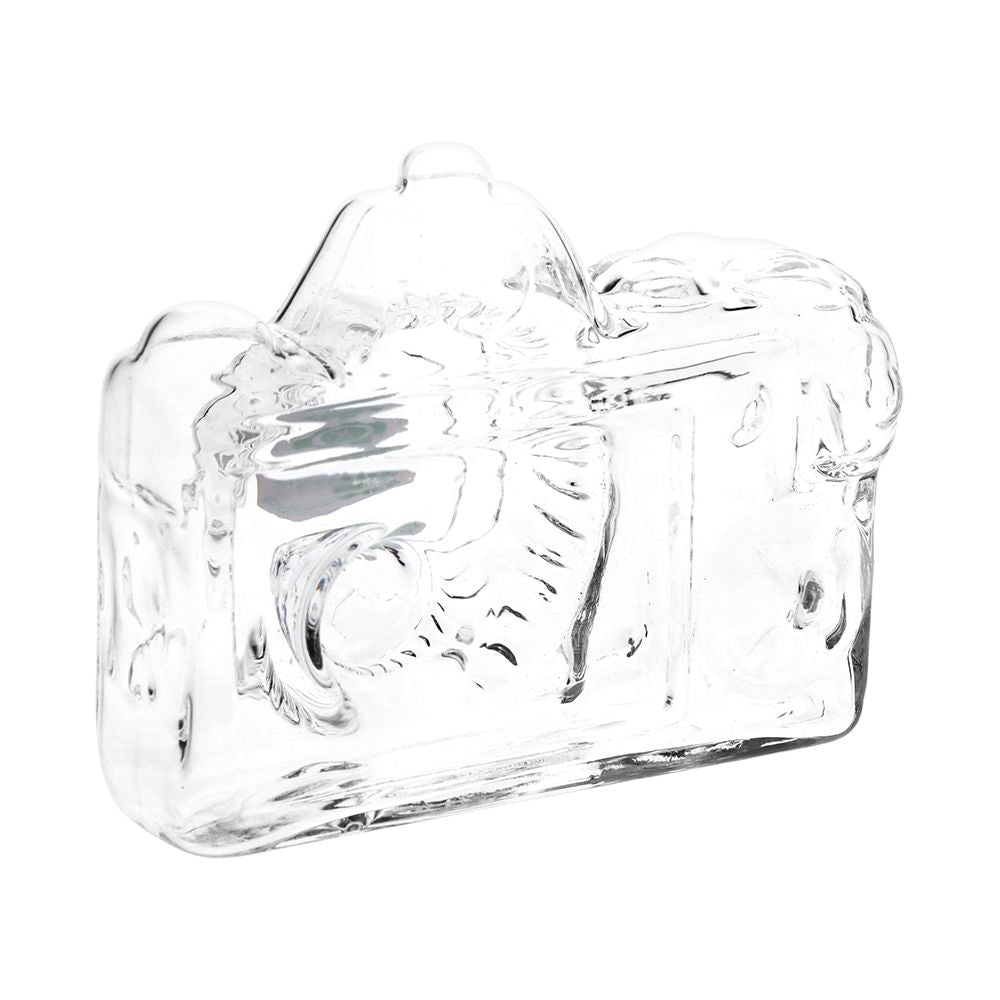 SeshGear Old School Camera Glass Hand Pipe - 3.75" / Clear, BDD Wholesale