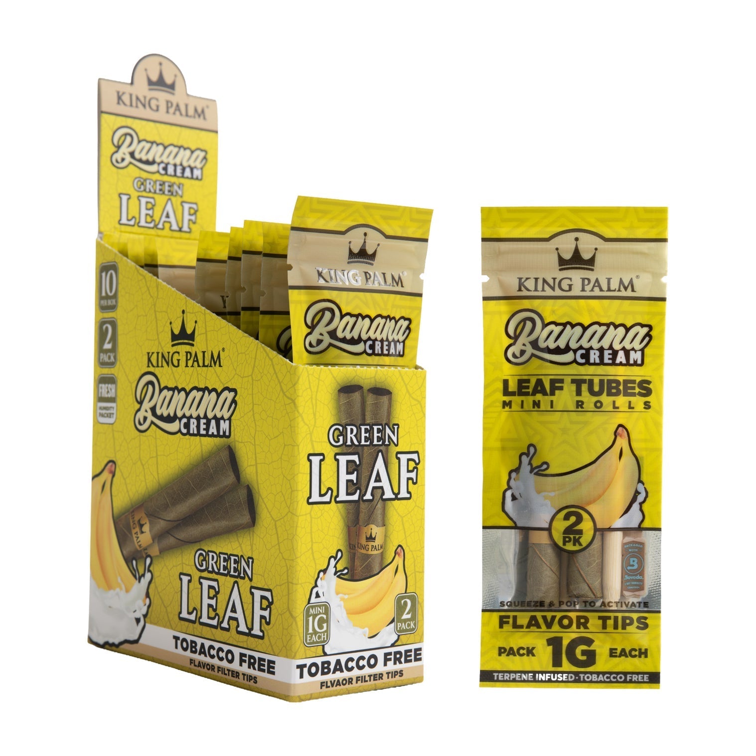 King Palm Flavored Mini Leaf Tubes – 2/Pack – 10-Count Display