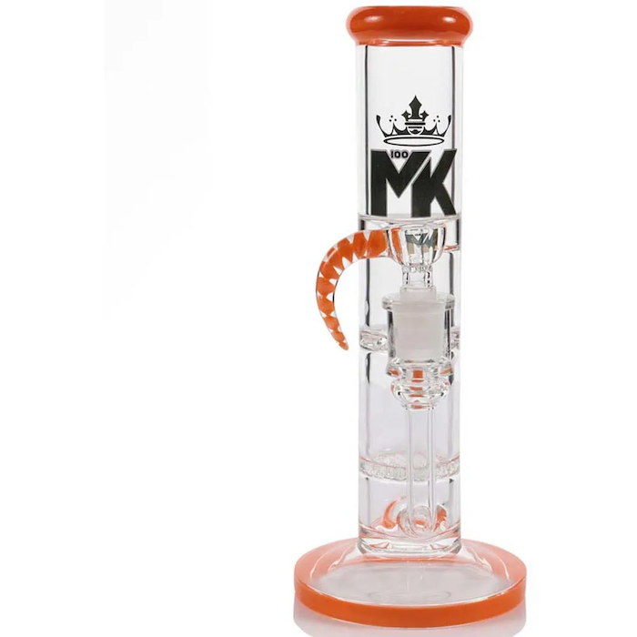 MK Glass Horn Bowl Straight Tube Water Pipe