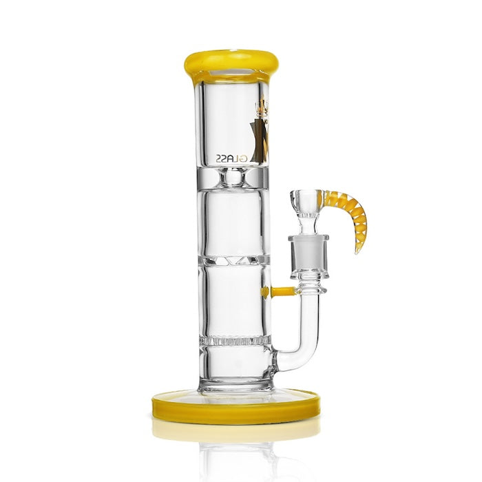 MK Glass Horn Bowl Straight Tube Water Pipe