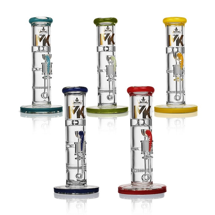 MK Glass Horn Bowl Straight Tube Water Pipe