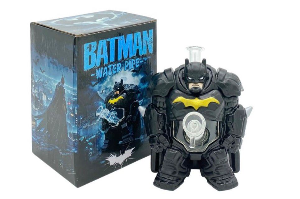 Glass Water Pipe - Dark Knight (12")