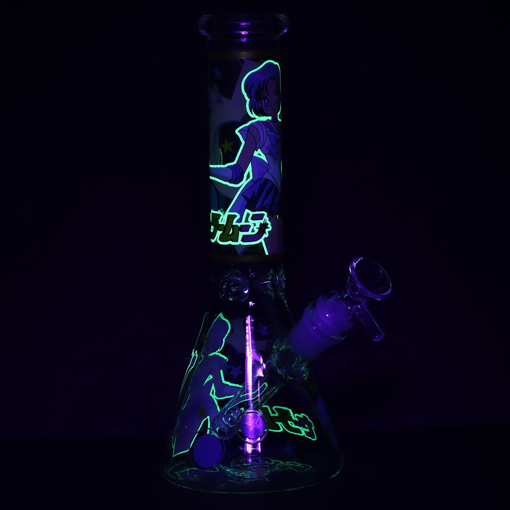 Japanese Animation Girl Version 2 Beaker Glass Water Pipe - 10" / 14mm F, BDD Wholesale