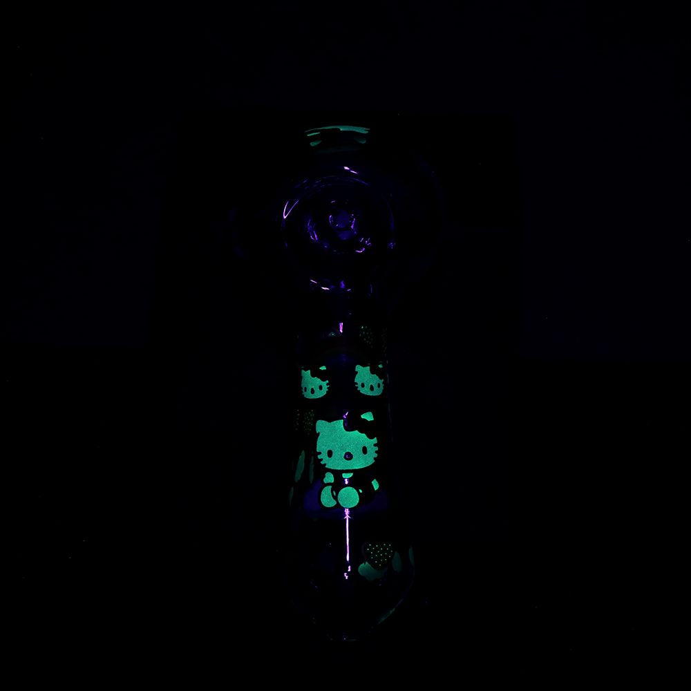 3CT BUNDLE - Cute Kitty Glass Spoon Pipe  - 4.5" / Designs Vary, BDD Wholesale