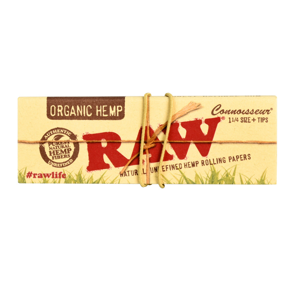 24pc Display-Raw Organic Hemp 1Â¼ Connoisseur Rolling Papers, BDD Wholesale