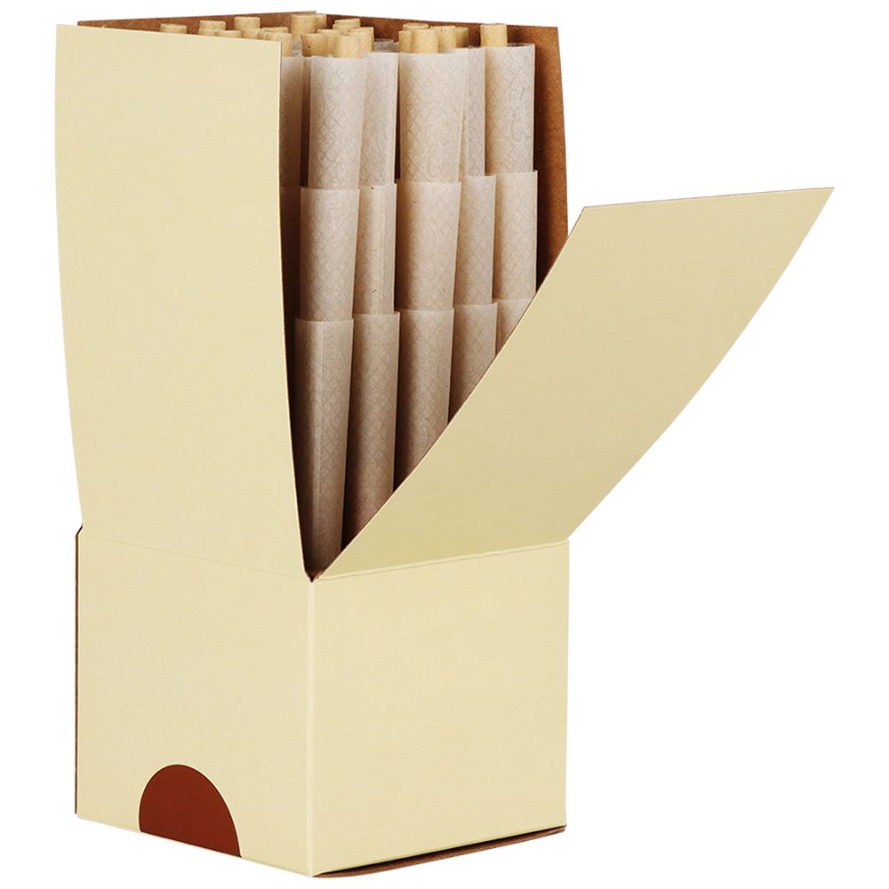 RAW Backrolled Organic Hemp Cones | King Size | 75ct Box, BDD Wholesale