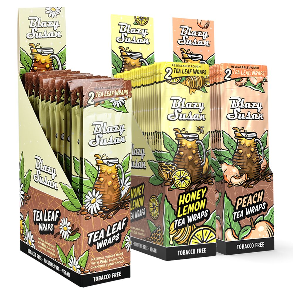 25CT DISPLAY - Blazy Susan Tea Leaf Wraps - 2pc, BDD Wholesale