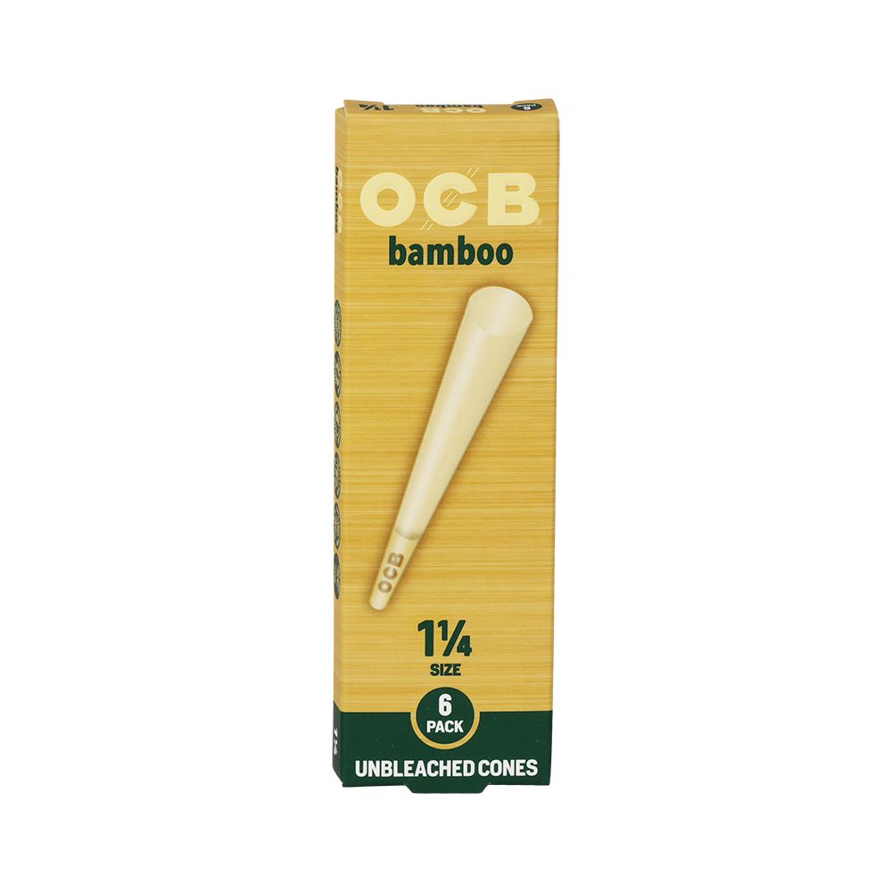 OCB Unbleached Bamboo Pre-Rolled Cones | 24pk Display, BDD Wholesale