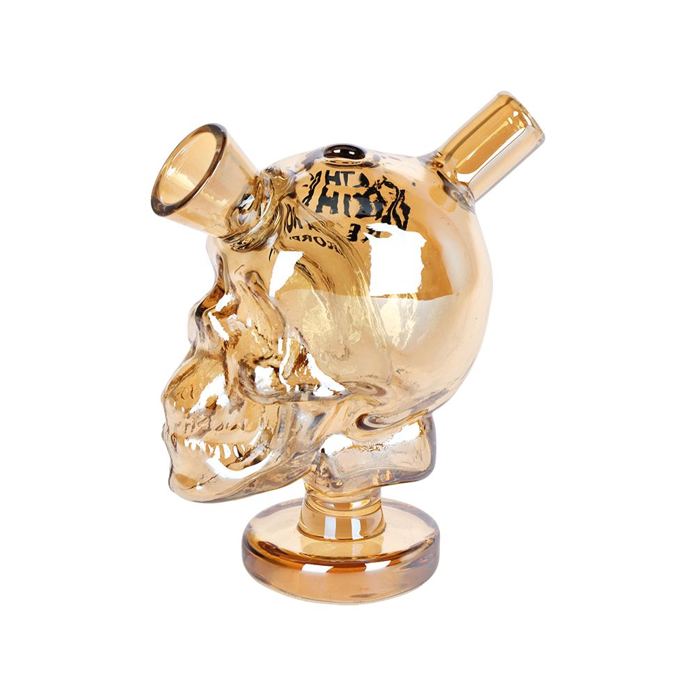 Death Row Records Skull Glass Blunt Bubbler | 2.75", BDD Wholesale