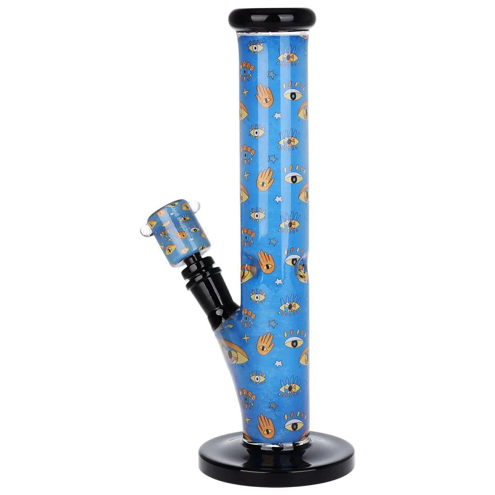 Pulsar Inside Print Straight Tube Glass Water Pipe | 11.25" | 14mm F, BDD Wholesale