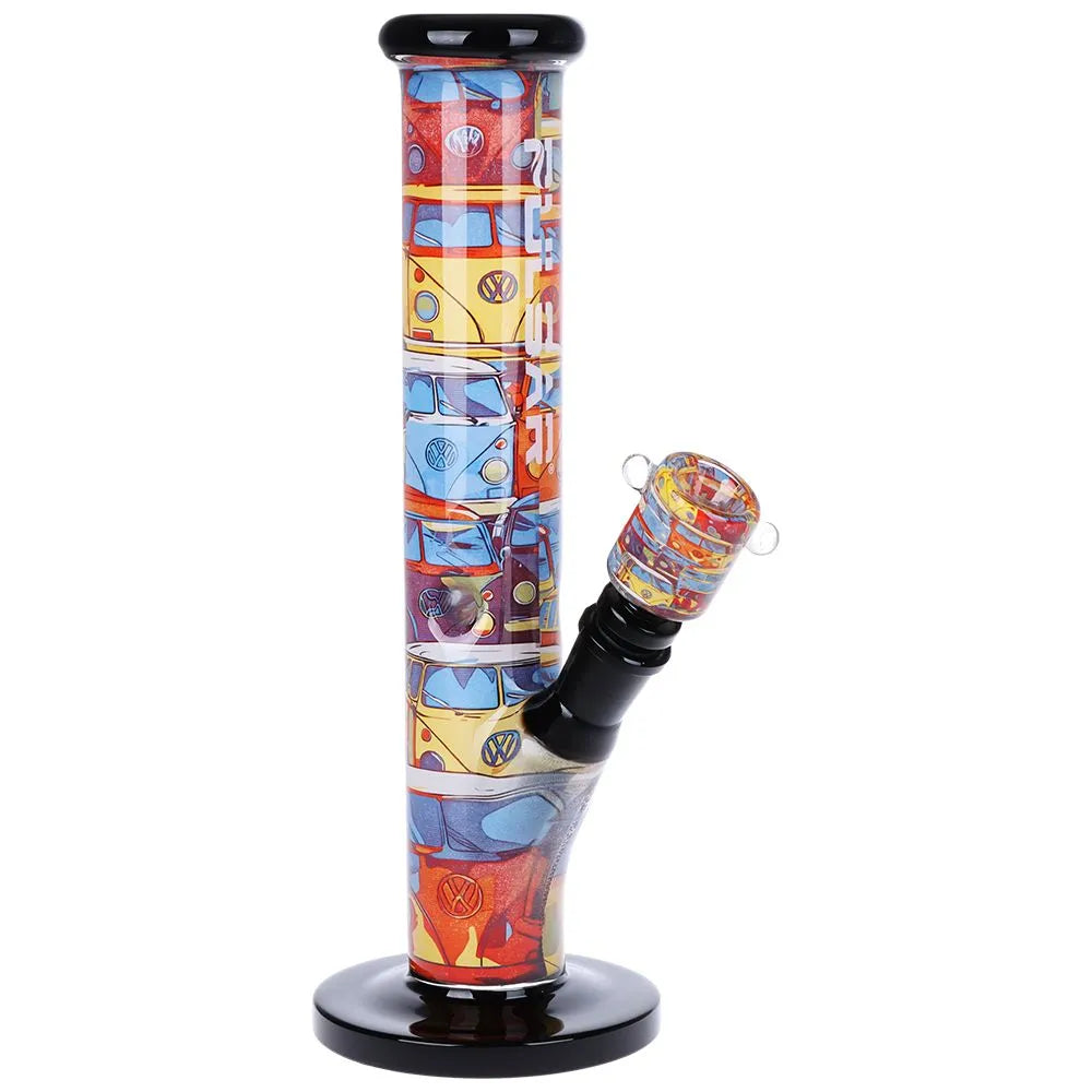 Pulsar Inside Print Straight Tube Glass Water Pipe | 11.25" | 14mm F, BDD Wholesale