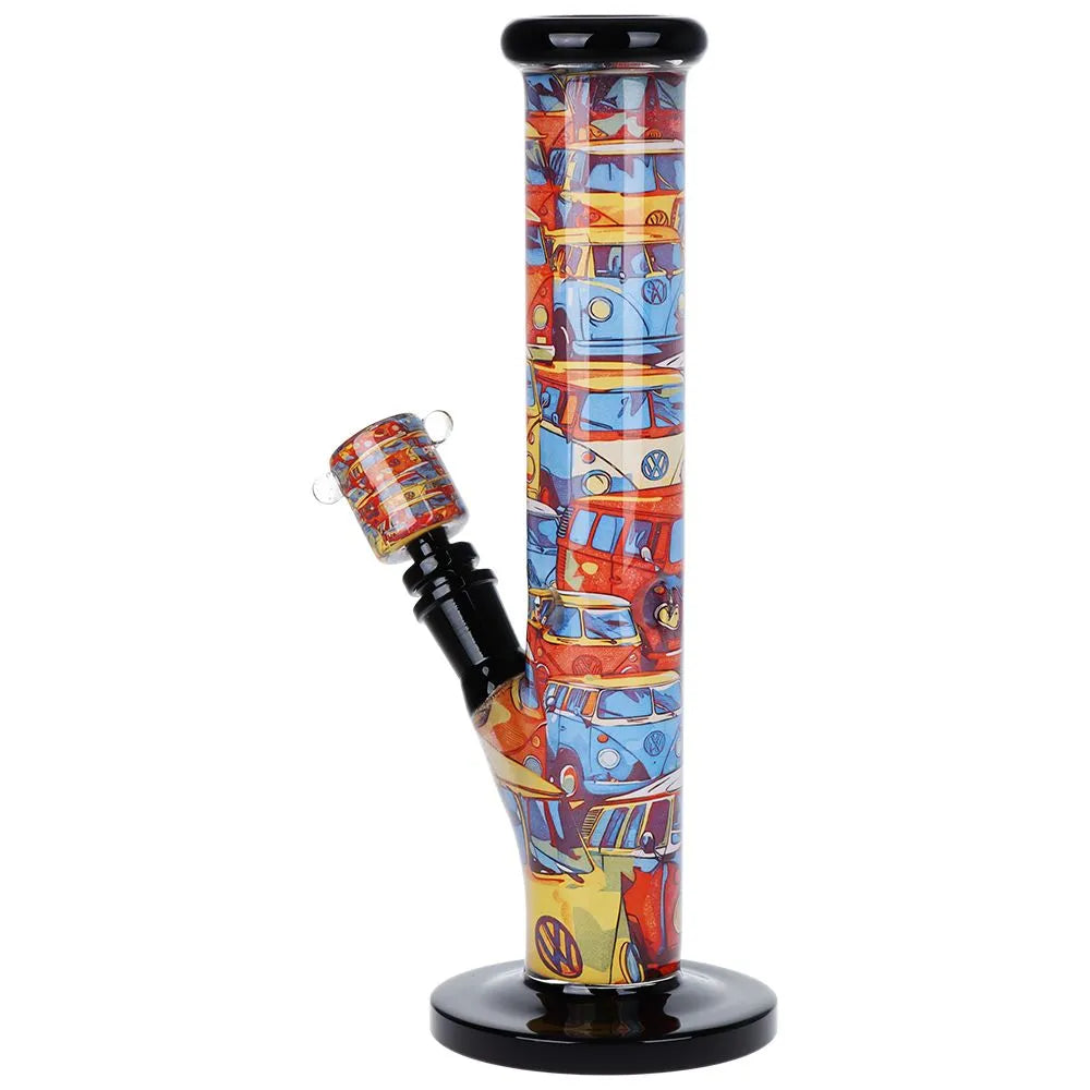 Pulsar Inside Print Straight Tube Glass Water Pipe | 11.25" | 14mm F, BDD Wholesale