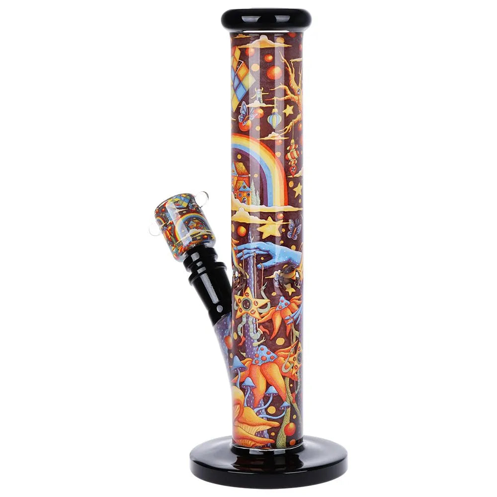 Pulsar Inside Print Straight Tube Glass Water Pipe | 11.25" | 14mm F, BDD Wholesale