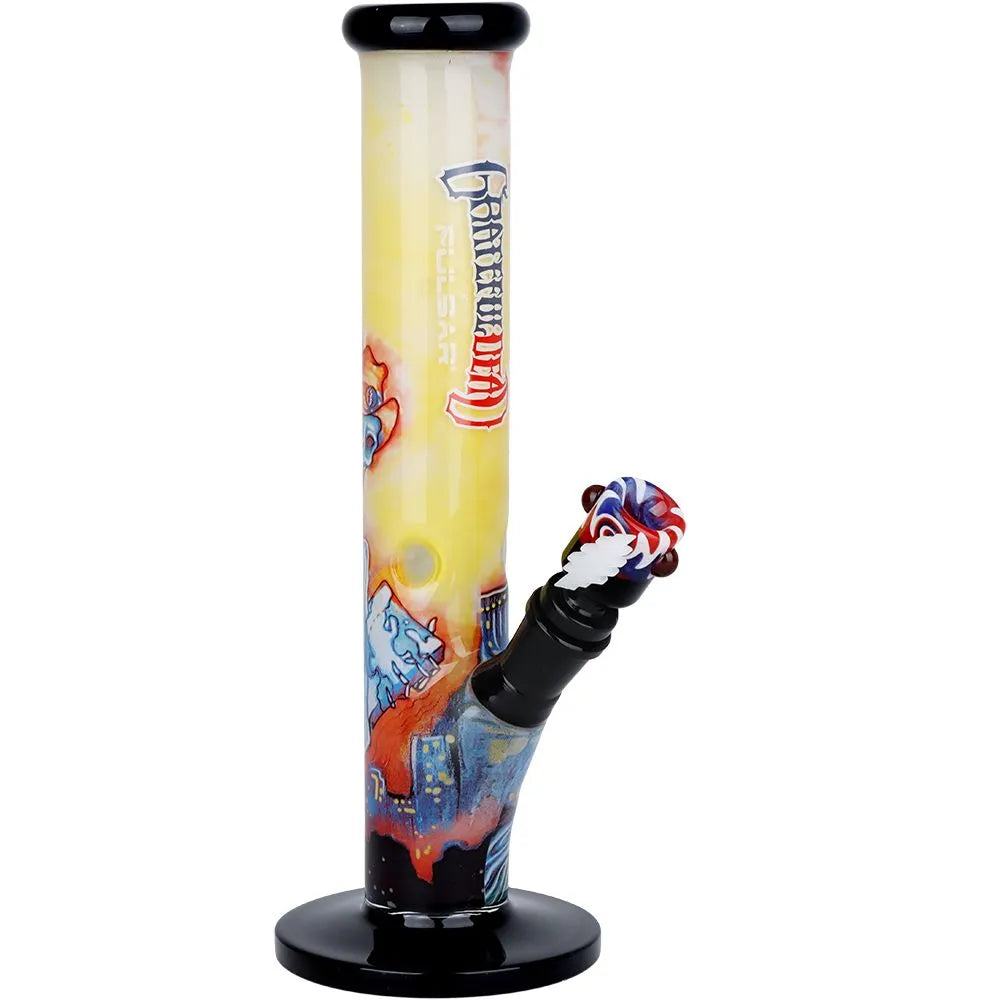 The Grateful Dead x Pulsar Inside Print Straight Tube Glass Water Pipe | 11.25" | 14mm F, BDD Wholesale