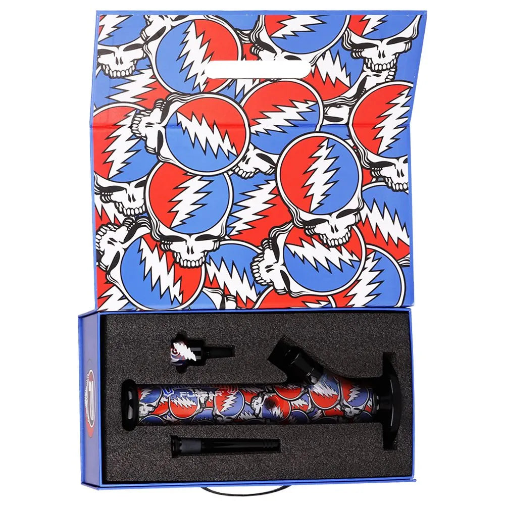The Grateful Dead x Pulsar Inside Print Straight Tube Glass Water Pipe | 11.25" | 14mm F, BDD Wholesale