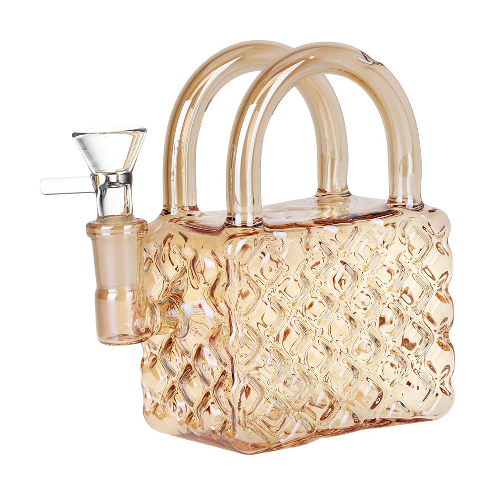 SeshGear Luxury Hand Bag Glass Water Pipe - 5.25" / 14mm F / Colors Vary, BDD Wholesale