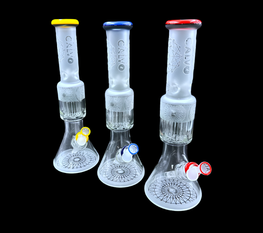 Calvo Glass - Blasted Mosaic Beaker (15")