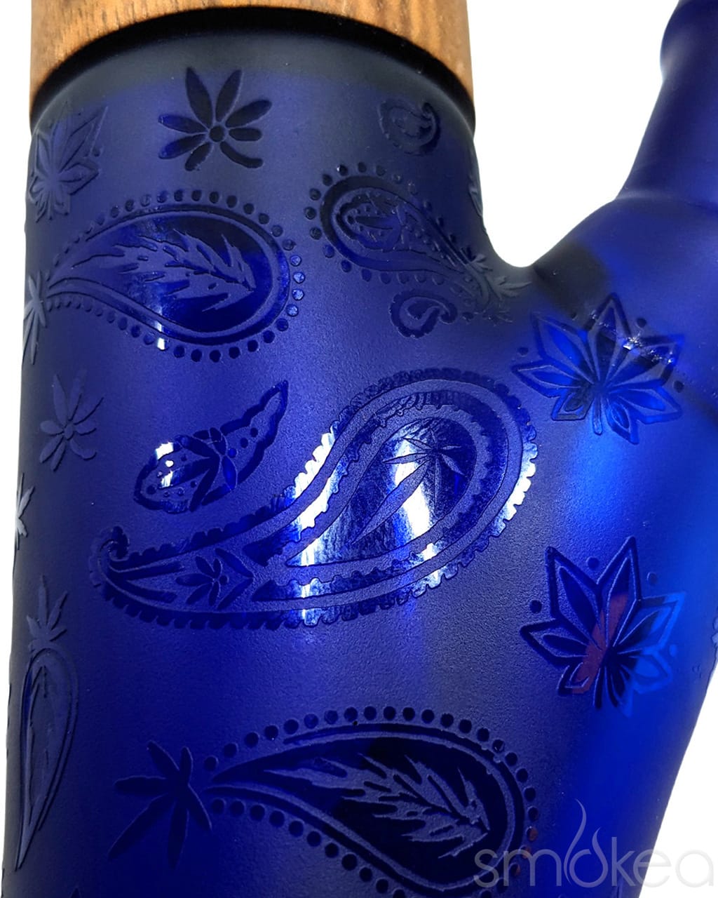 Dogg lbs Wood Grain Frosted Paisley Straight Bong