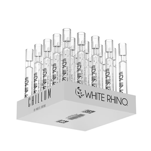 White Rhino - Premium Chillum With Silicone Cap (25ct)