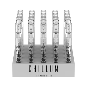 White Rhino - Premium Chillum With Silicone Cap (25ct)