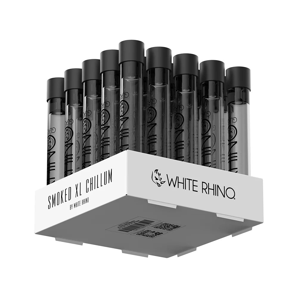 White Rhino - Premium Smoked XL Chillum (25ct)