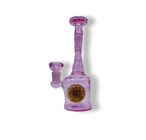 Mini Water Pipe - Pink Marble (7")