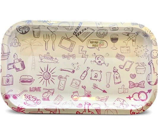 Puff Puff Pass It Collage Rolling Tray (Case of 50)