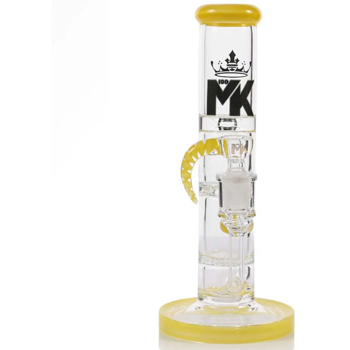 MK Glass Horn Bowl Straight Tube Water Pipe