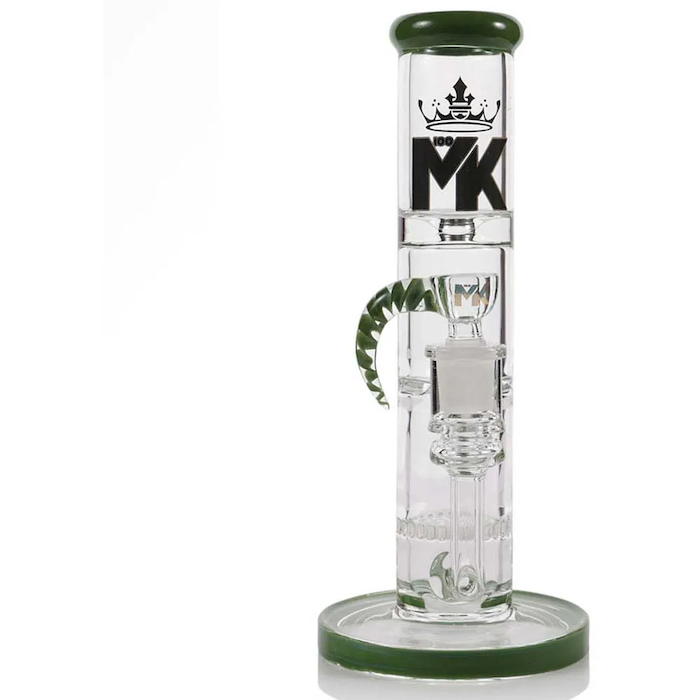 MK Glass Horn Bowl Straight Tube Water Pipe