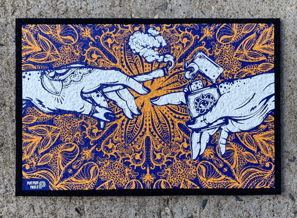 Puff Puff Pass It UV Moodmat - Orange