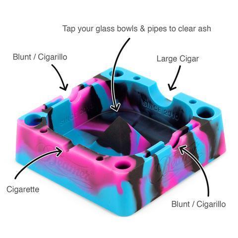 Silicone Ashtray w/ Holding Slots