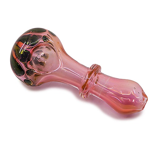Glass Hand Pipe - Pink Lava (4")