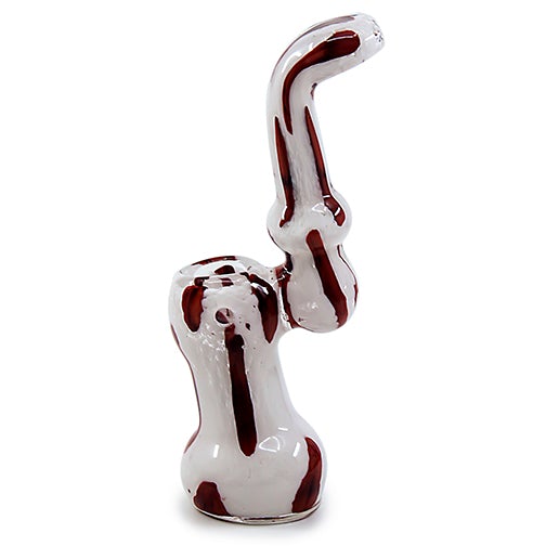 Glass Bubbler - Red Wound Bubbler (6")